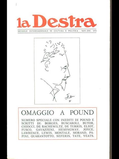 La Destra - nov. dic 1972 - copertina