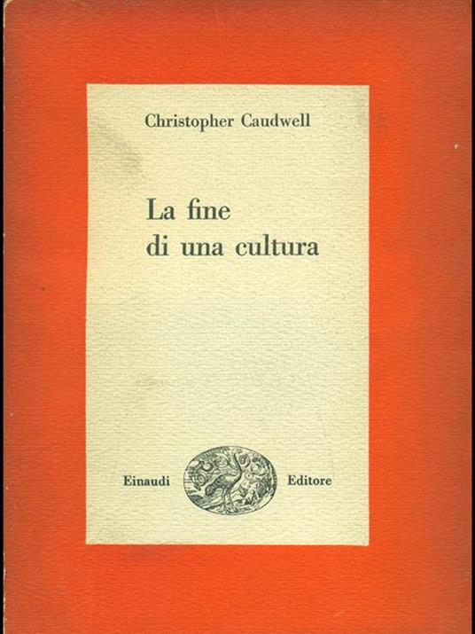 La fine di una cultura - copertina
