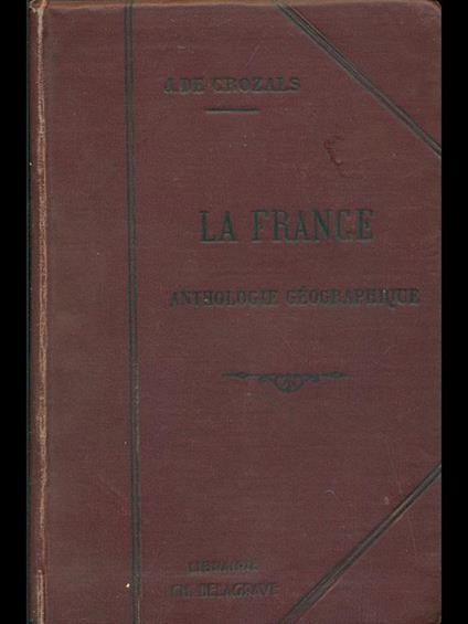 La France-Anthologie geographique - copertina