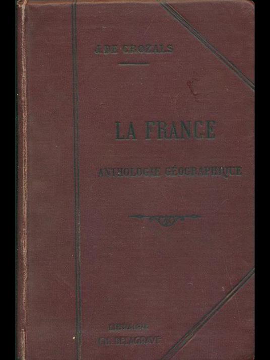 La France-Anthologie geographique - copertina