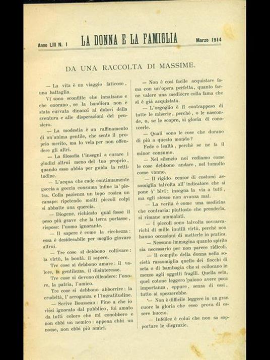 La donna e la famiglia 1914 - copertina