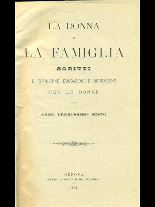 La donna e la famiglia 1897 - copertina