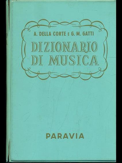 Dizionario di musica - copertina