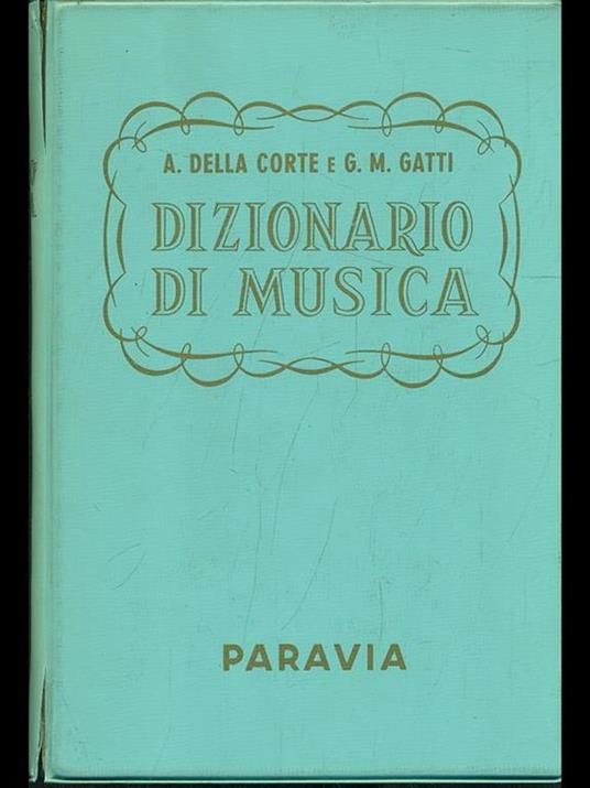 Dizionario di musica - copertina