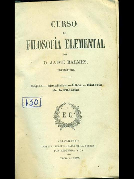 Curso de filosofia elemental - copertina