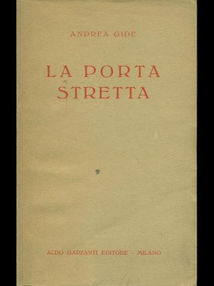 La porta stretta - André Gide - copertina