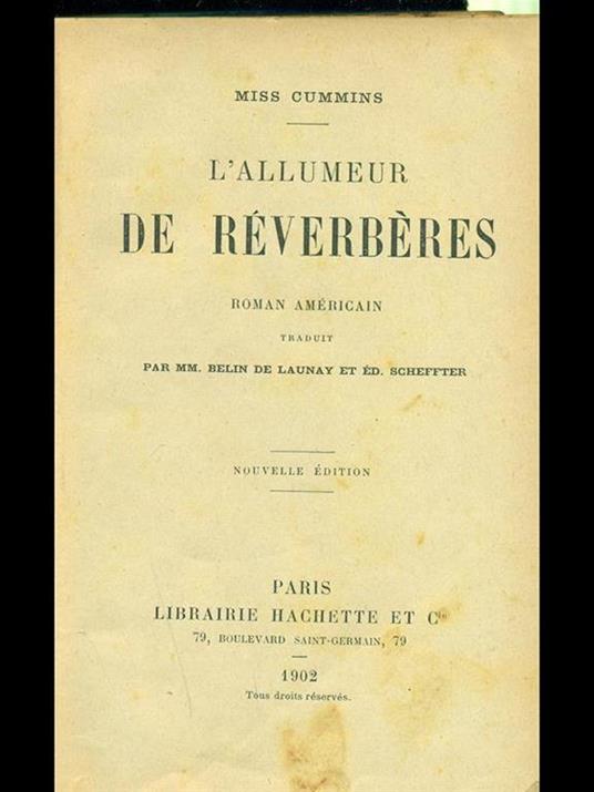 L' allumer de reverberes - Mary Susan Cummins - copertina