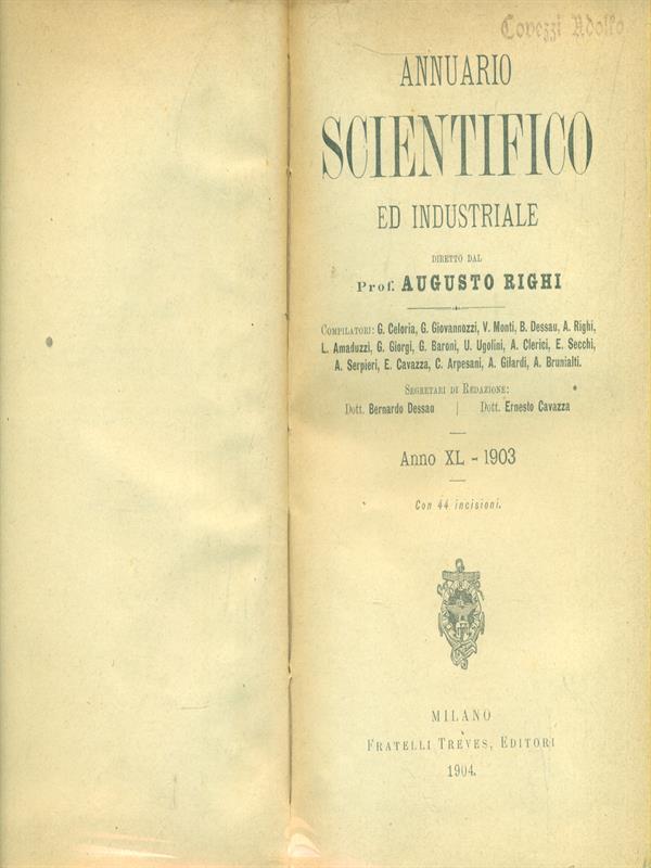 Annuario scientifico ed industriale 1907
