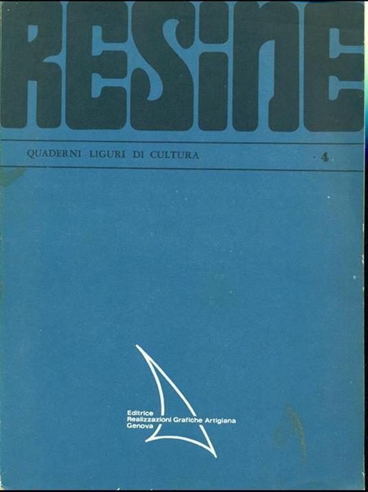 Resine-quaderni li guri di cultura n.4 - copertina