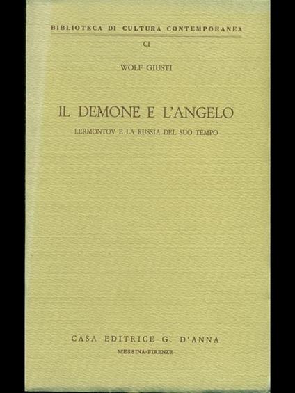 Il demone e l'angelo - Wolf Giusti - copertina