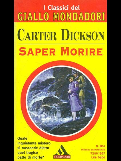 Saper morire - Carter Dickson - copertina