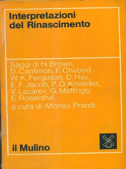 Interpretazioni del Rinascimento - Alfonso Prandi - copertina