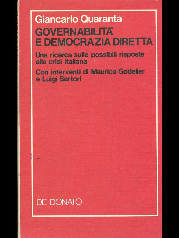 Governabilità e democrazia diretta