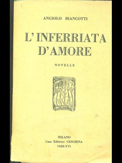 L' inferriata d'amore - Angiolo Biancotti - copertina