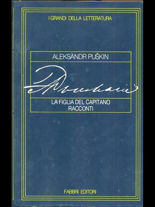 La figlia del capitano. Racconti - Aleksandr Puskin - copertina