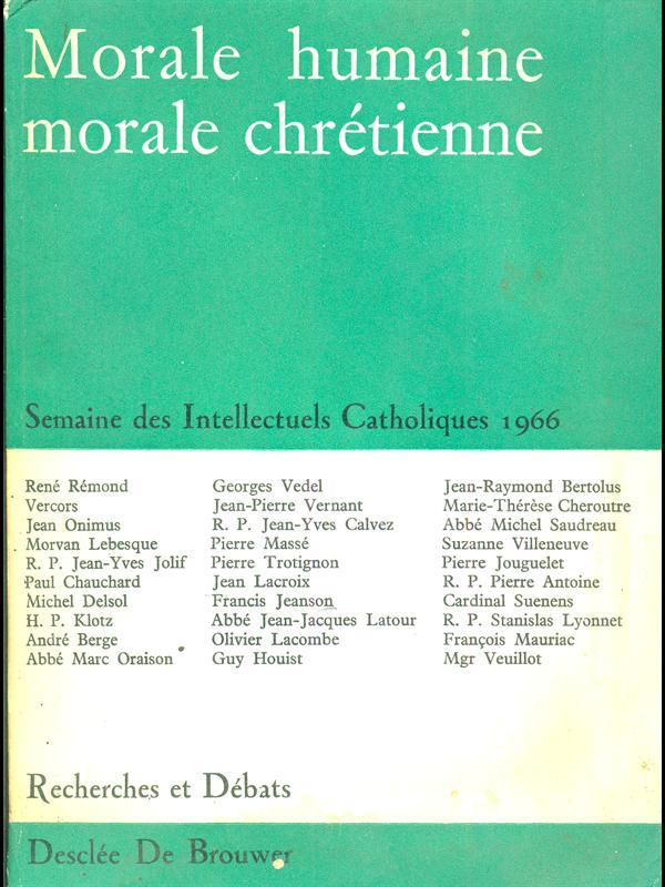 Morale humaine morale chretienne