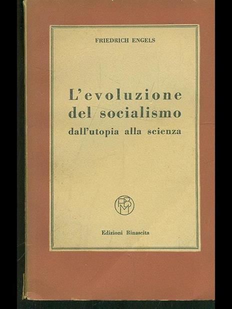 L' evoluzione del socialismo - Friedrich Engels - copertina