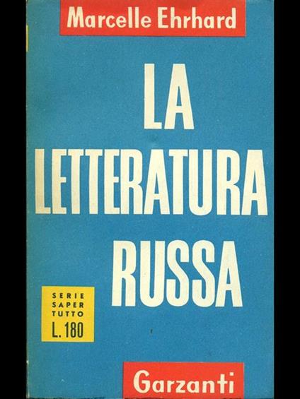 La letteratura russa - Marcelle Ehrhard - copertina