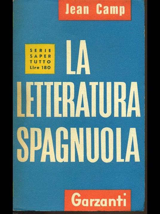 La letteratura spagnuola - copertina