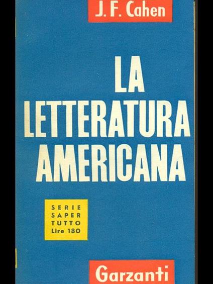 La letteratura americana - copertina
