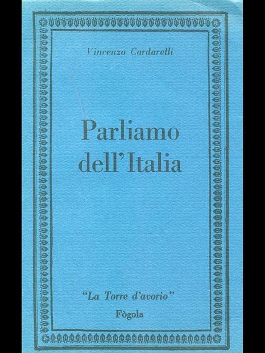 Parliamo dell'Italia - Vincenzo Cardarelli - copertina