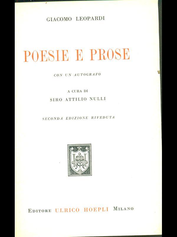 Poesie e prose