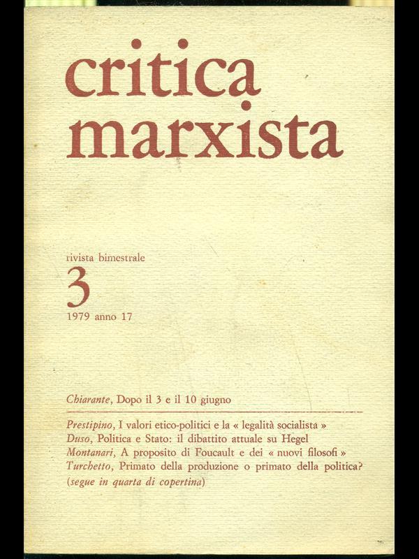 Critica marxista n. 3 1979