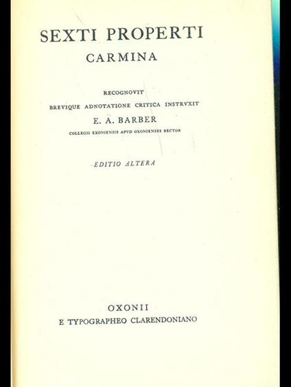 Sexti properti carmina - copertina