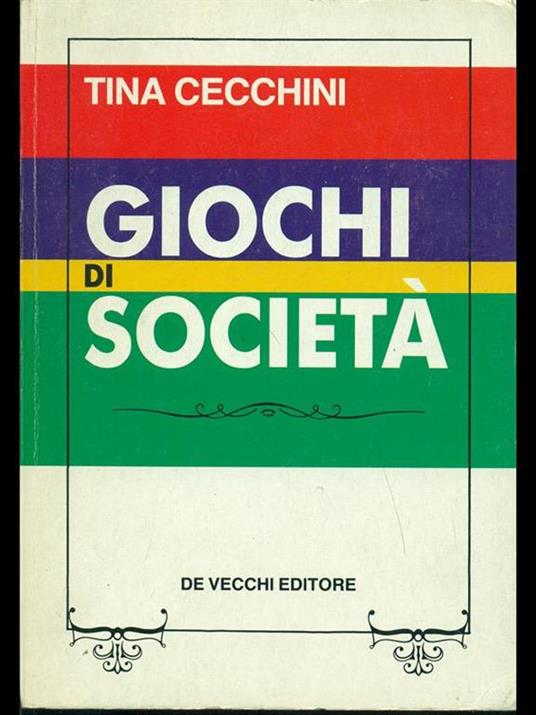 Giochi di società - Tina Cecchini - copertina