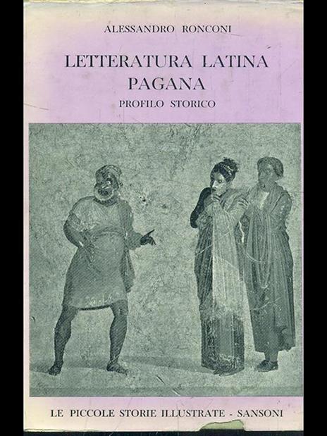 Letteratura latina pagana - Alessandro Ronconi - copertina