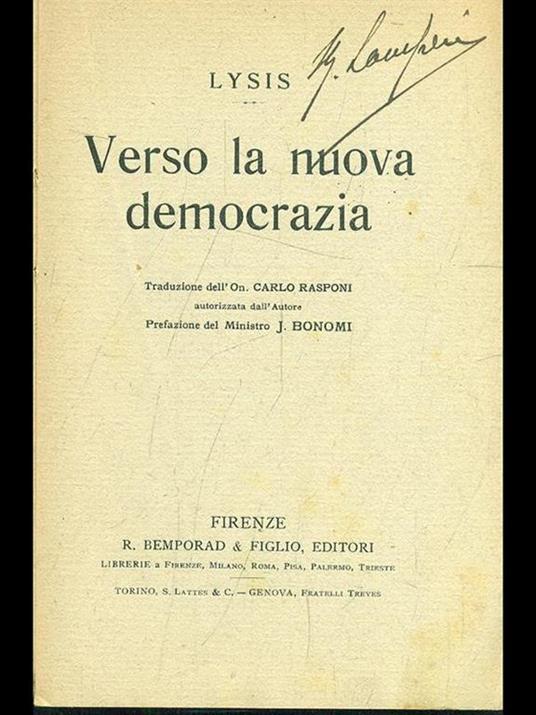 Verso la nuova democrazia - Lysis - 5