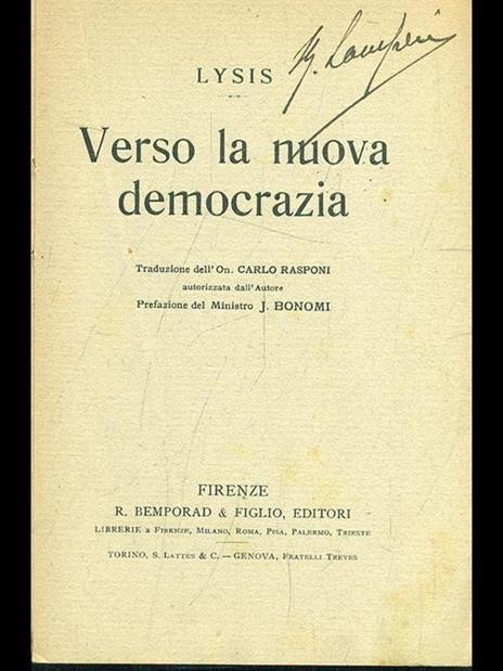 Verso la nuova democrazia - Lysis - 7