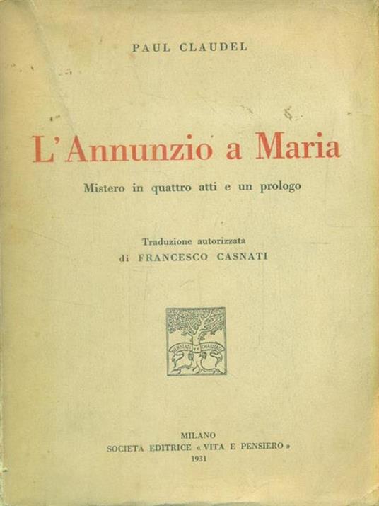 L' Annunzio a Maria - Paul Claudel - copertina