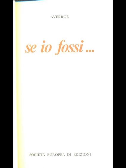 Se io fossi - copertina