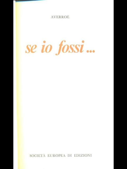 Se io fossi - copertina