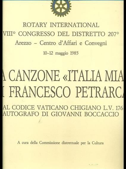 La canzone Italia mia di Francesco Petrarca - copertina