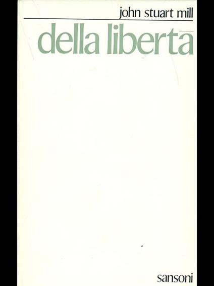 Della libertà - John Stuart Mill - copertina