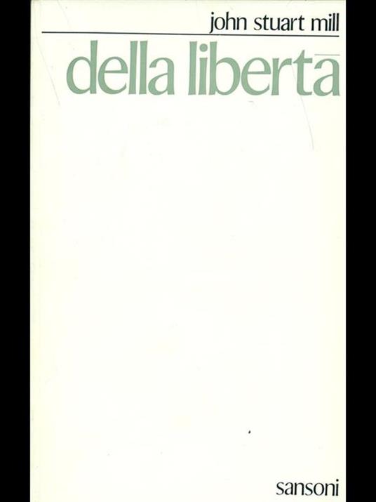 Della libertà - John Stuart Mill - copertina