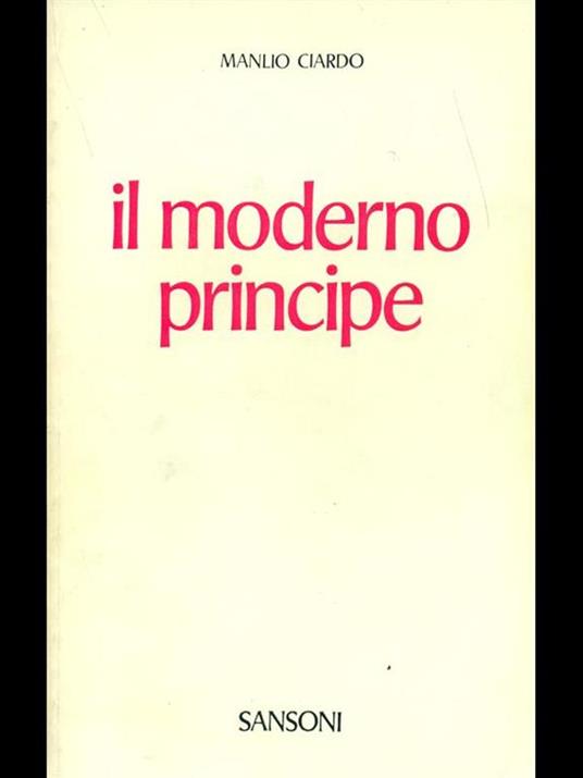 Il moderno principe - Manlio Ciardo - copertina