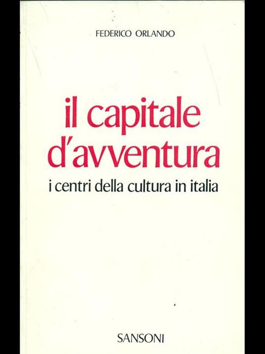 Il capitale d'avventura - Federico Orlando - copertina