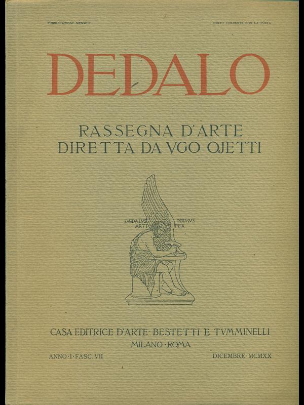 Dedalo Anno I fasc. VII Dicembre MCMXX