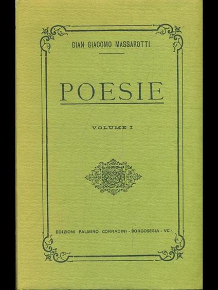 Poesie Vol. 1 - copertina