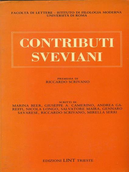 Contributi sveviani - Riccardo Scrivano - copertina