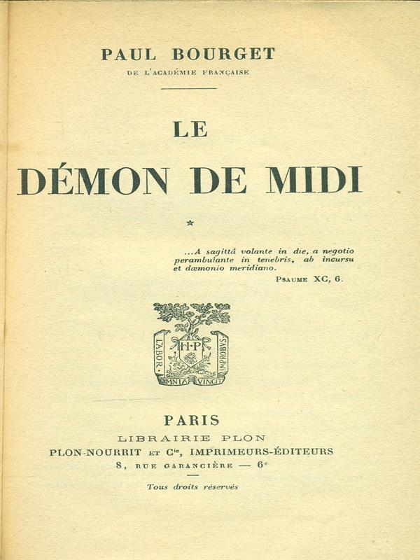 Le demon de midi
