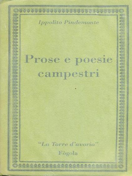 Prose e poesie campestri - copertina