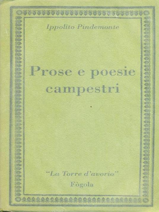 Prose e poesie campestri - copertina