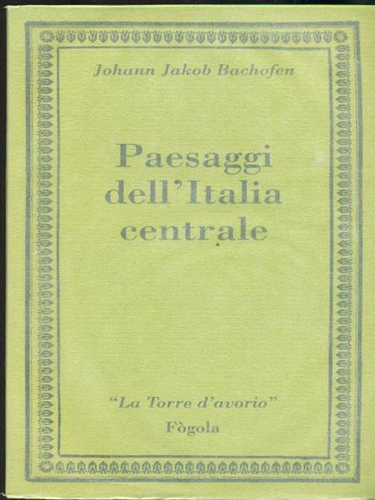 Paesaggi dell'Italia centrale - copertina