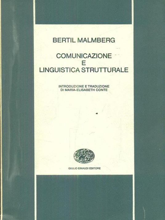 Comunicazione e linguistica strutturale - Bertil Malmberg - copertina