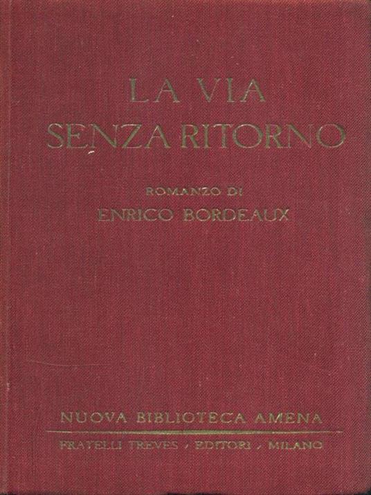 La via senza ritorno - copertina
