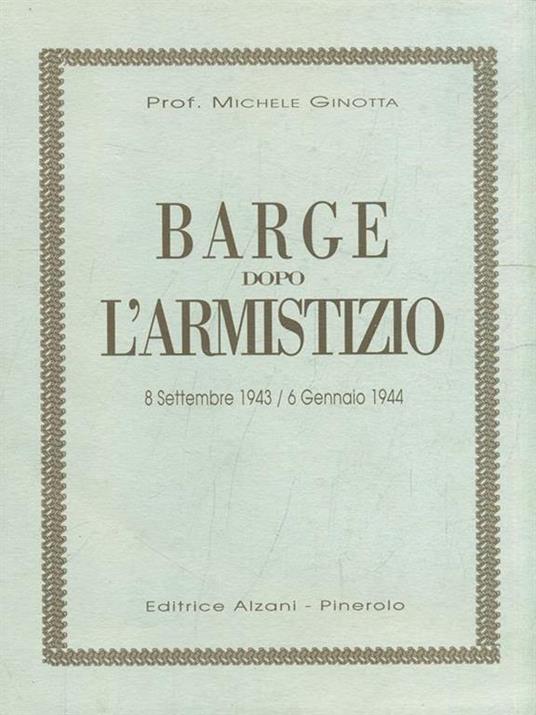 Barge dopo l'armistizio - Michele Ginotta - copertina